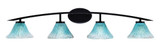 Kurve 4 Light Vanity Light 7.75 Inch Tall by Toltec - 3724-MB-49