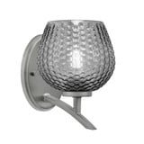 Kurve 1 Light Textured Wall Sconce 8.25 Inch Tall by Toltec - 3721-460