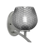 Kurve 1 Light Textured Wall Sconce 8.25 Inch Tall by Toltec - 3721-460