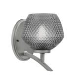 Kurve 1 Light Textured Glass Wall Sconce 8 Inch Tall by Toltec - 3721-462
