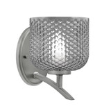Kurve 1 Light Textured Glass Wall Sconce 8.25 Inch Tall by Toltec - 3721-461