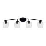 Kurve 4 Light Steel Vanity Light 10 Inch Tall by Toltec - 3724-MB-48