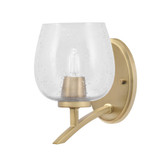 Kurve 1 Light Metal Wall Sconce 6 Inch Wide by Toltec - 3721-NAB-4810