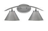 Kurve 2 Light Metal Shade Vanity Light 18.25 Incy Tall by Toltec - 3722-GP-421-GP