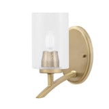 Kurve 1 Light Up Cylinder Glass Wall Sconce 8.75 Inch Tall by Toltec - 3721-NAB-300