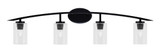 Kurve 4 Light Vanity Light 10 Inch Tall by Toltec - 3724-MB-30