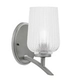 Kurve 1 Light Textured Glass Wall Sconce 10 Inch Tall by Toltec - 3721-42