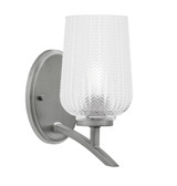 Kurve 1 Light Textured Glass Wall Sconce 10 Inch Tall by Toltec - 3721-42