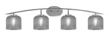 Kurve 4 Light Vanity Light 9.5 Inch Tall by Toltec - 3724-461