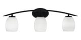 Kurve 3 Light Vanity Light 9.5 Inch Tall by Toltec - 3723-GP-615