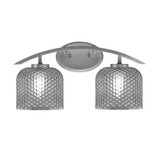 Kurve 2 Light Steel Vanity Light 9.5 Inch Tall by Toltec - 3722-GP-4612