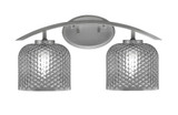 Kurve 2 Light Steel Vanity Light 9.5 Inch Tall by Toltec - 3722-GP-4612