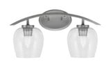 Kurve 2 Light Curved Glass Vanity Light 18.25 Incy Tall by Toltec - 3722-GP-4810