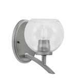 Kurve 1 Light Globe Glass Wall Sconce 7.75 Inch Tall by Toltec - 3721-41