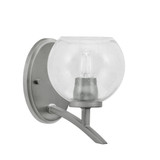 Kurve 1 Light Globe Glass Wall Sconce 7.75 Inch Tall by Toltec - 3721-41