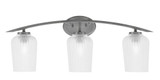 Kurve 3 Light Textured Glass Vanity Light 29 Inch Length by Toltec - 3723-GP-4250