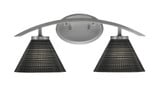 Kurve 2 Light Down Cone Glass Vanity Light 18.25 Inch Length by Toltec - 3722-GP-4059