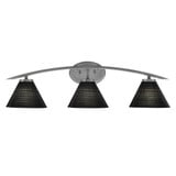 Kurve 3 Light Vanity Light 8.5 Inch Tall by Toltec - 3723-GP-4059