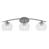 Kurve 3 Light Down Glass Vanity Light 29 Inch Length by Toltec - 3723-GP-202