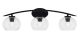 Kurve 3 Light Down Glass Vanity Light 29 Inch Length by Toltec - 3723-GP-202