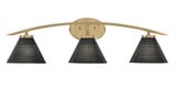 Kurve 3 Light Vanity Light 8.5 Inch Tall by Toltec - 3723-GP-4059