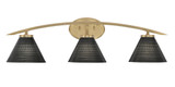 Kurve 3 Light Vanity Light 8.5 Inch Tall by Toltec - 3723-GP-4059