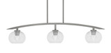Kurve 3 Light Island Pendant 41.25 Inch Length by Toltec - 3736-GP-202