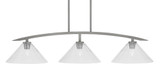Kurve 3 Light Island Pendant 45.25 Inch Length by Toltec - 3736-GP-306