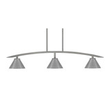 Kurve 3 Light Metal Shade Island Pendant 41 Inch Length by Toltec - 3736-GP-421-GP