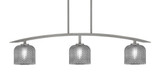 Kurve 3 Light Round Glass Island Pendant 41 Inch Length by Toltec - 3736-GP-4612