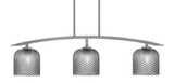 Kurve 3 Light Island Pendant 11.5 Inch Tall by Toltec - 3736-GP-4912