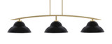 Kurve 3 Light Metal Shade Island Pendant 54.25 Inch Length by Toltec - 3733-428