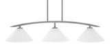 Kurve 3 Light Island Pendant 44.75 Inch Length by Toltec - 3736-GP-2121