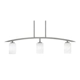 Kurve 3 Light Steel Island Pendant 41 Inch Length by Toltec - 3736-GP-3001