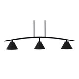 Kurve 3 Light Island Pendant 8 Inch Tall by Toltec - 3736-MB-421