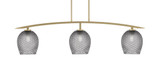 Kurve 3 Light Island Pendant 12.25 Inch Tall by Toltec - 3733-NAB-490