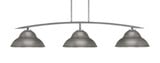 Kurve 3 Light Bar Medium Island Pendant 53.25 Inch Length by Toltec - 3733-GP-428-GP