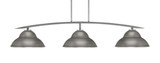 Kurve 3 Light Bar Medium Island Pendant 53.25 Inch Length by Toltec - 3733-GP-428-GP