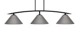 Kurve 3 Light Island Pendant 54.25 Inch Length by Toltec - 3733-420