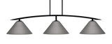Kurve 3 Light Island Pendant 54.25 Inch Length by Toltec - 3733-420