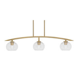 Kurve 3 Light Bar Island Pendant 41.25 Inch Length by Toltec - 3736-NAB-202