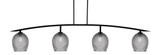 Kurve 4 Light Bar Island Pendant 70 Inch Length by Toltec - 3734-MB-4902