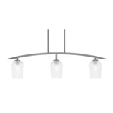 Kurve 3 Light Textured Glass Island Pendant 41 Inch Length by Toltec - 3736-GP-4250