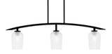 Kurve 3 Light Island Pendant 11.25 Inch Tall by Toltec - 3736-MB-425
