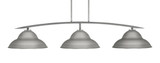 Kurve 3 Light Bar Large Island Pendant 55.75 Inch Length by Toltec - 3733-GP-429-GP