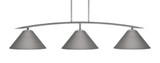 Kurve 3 Light Medium Bar Island Pendant 54.25 Inch Length by Toltec - 3733-GP-420-GP