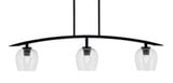 Kurve 3 Light Down Glass Island Pendant by Toltec - 3736-MB-48