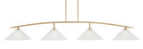 Kurve 4 Light Bar Island Pendant 75.75 Inch Length by Toltec - 3734-GP-411