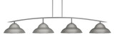 Kurve 4 Light Bar Island Pendant 76 Inch Wide by Toltec - 3734-GP-429-GP