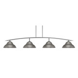 Kurve 4 Light Bar Island Pendant 72.75 Inch Wide by Toltec - 3734-GP-428-GP